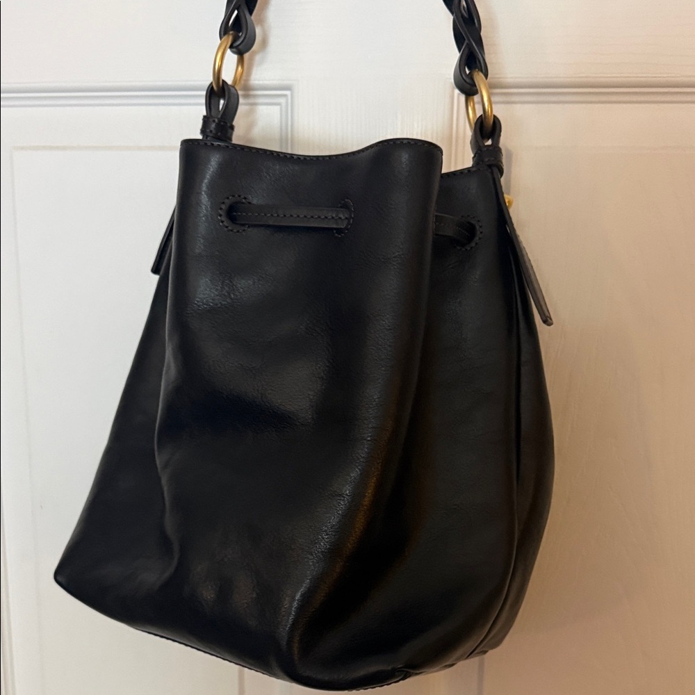 Dooney & Bourke Black Leather Bucket Bag - Picture 4 of 12